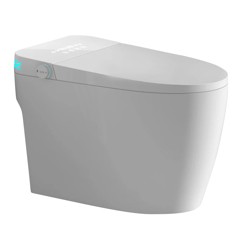 Smart Toilet with Bidet, Heated Seat, Warm Air Dryer, Auto Flush, Remote Control, LED Display, Luxury One-Piece Elongated Toilet DealNede