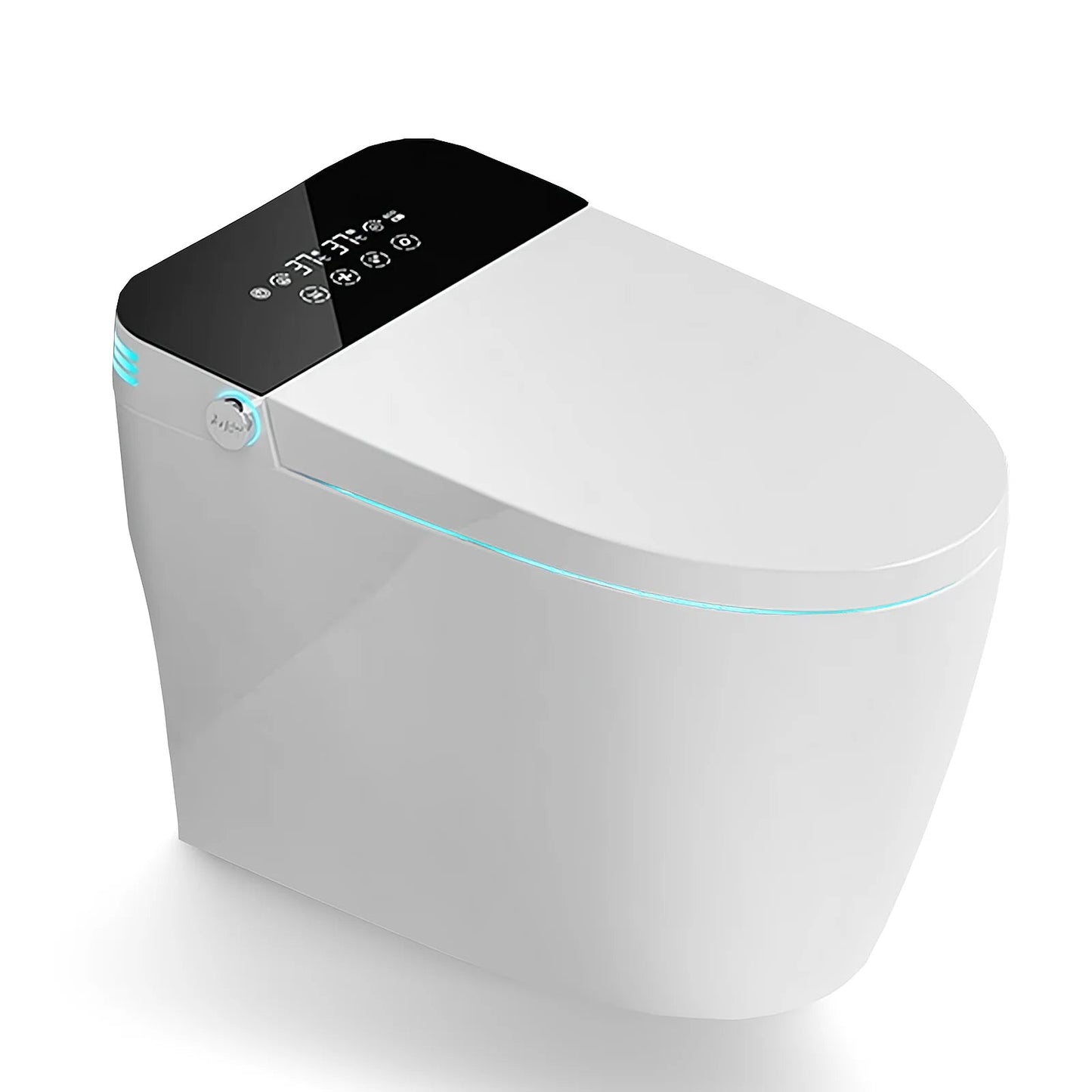 Smart Toilet with Bidet, Heated Seat, Warm Air Dryer, Auto Flush, Remote Control, LED Display, Luxury One-Piece Elongated Toilet DealNede