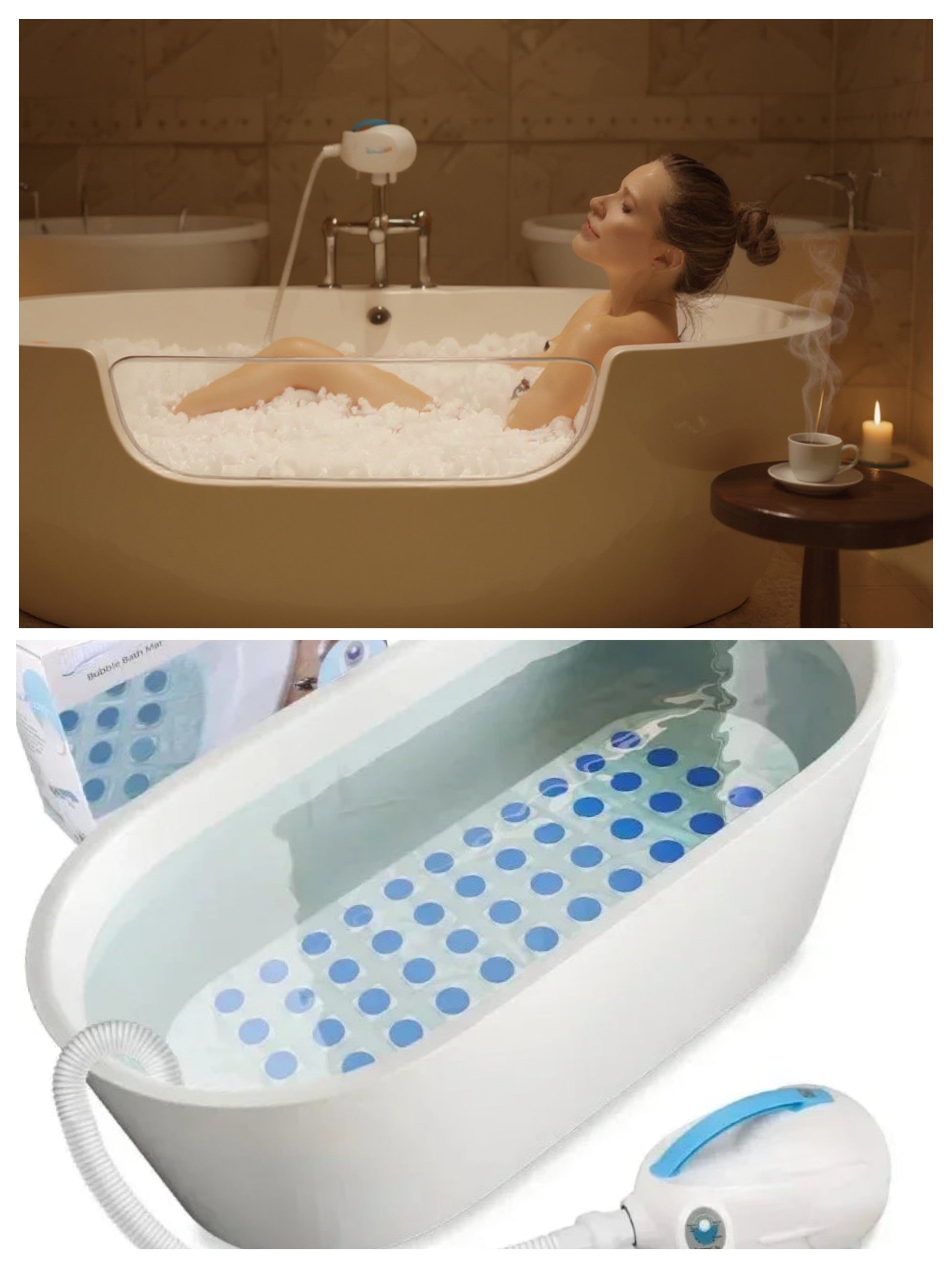 Luxury Portable Spa Bubble Bath Mat – Jacuzzi-Style Hydrotherapy Massage with Remote Control & Motorized Air Pump DealNede
