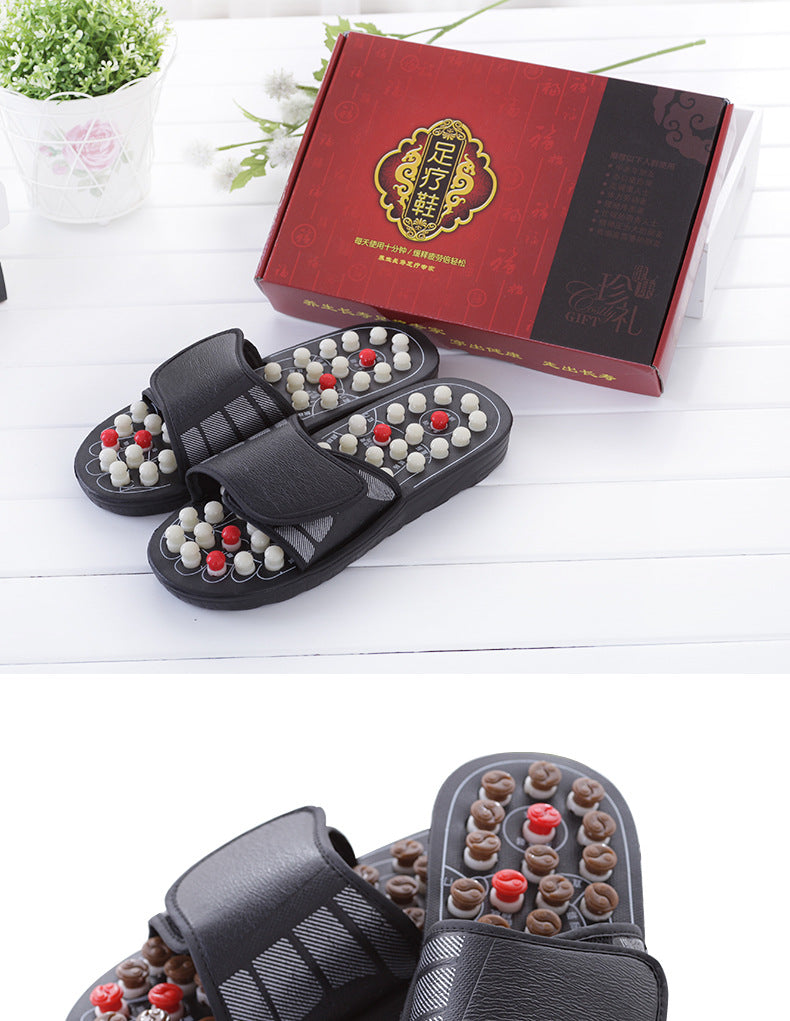 Home women's summer cool slippers indoor home non-slip home couple massage slippers foot acupuncture point foot massage shoes for men DealNede™