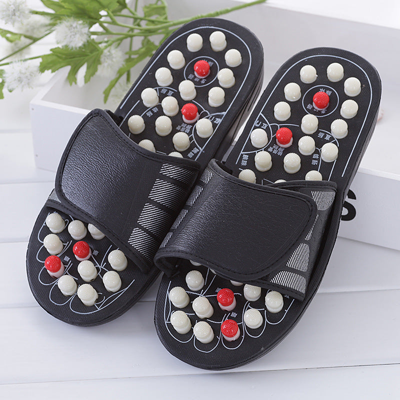 Home women's summer cool slippers indoor home non-slip home couple massage slippers foot acupuncture point foot massage shoes for men DealNede™
