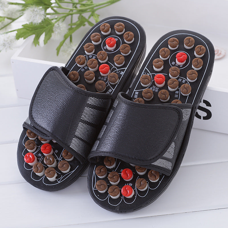 Home women's summer cool slippers indoor home non-slip home couple massage slippers foot acupuncture point foot massage shoes for men DealNede™