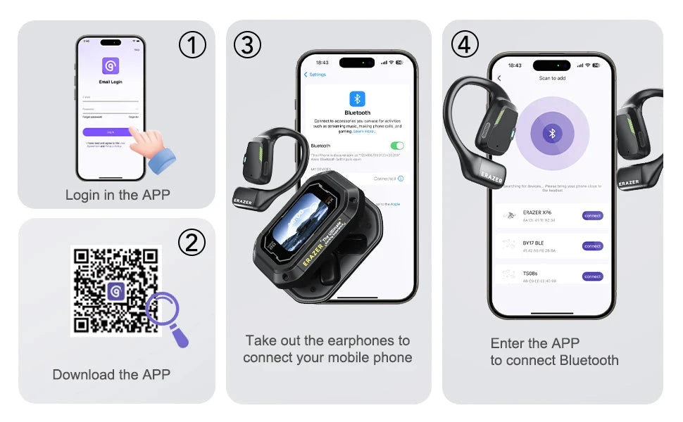 AI Translator Earbuds – Erazer XP6 Gaming Bluetooth Headset DealNede™