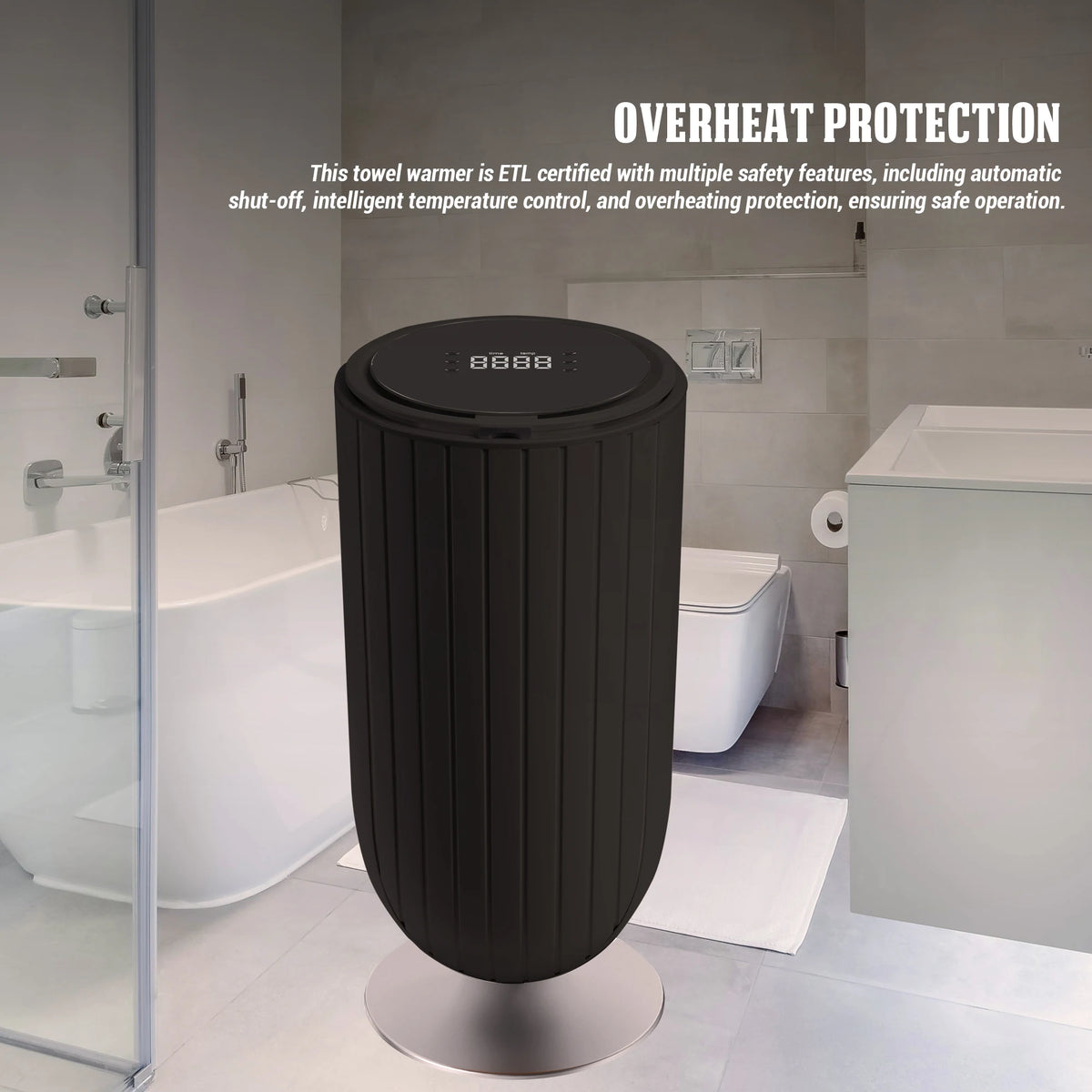 PhantomGoGo Electric Towel Warmers for Bathroom Towel Heater Bucket Blanket Warmers for Home Bathrobes Warmer 27L Large