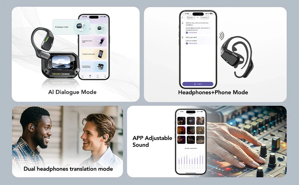 AI Translator Earbuds – Erazer XP6 Gaming Bluetooth Headset DealNede™