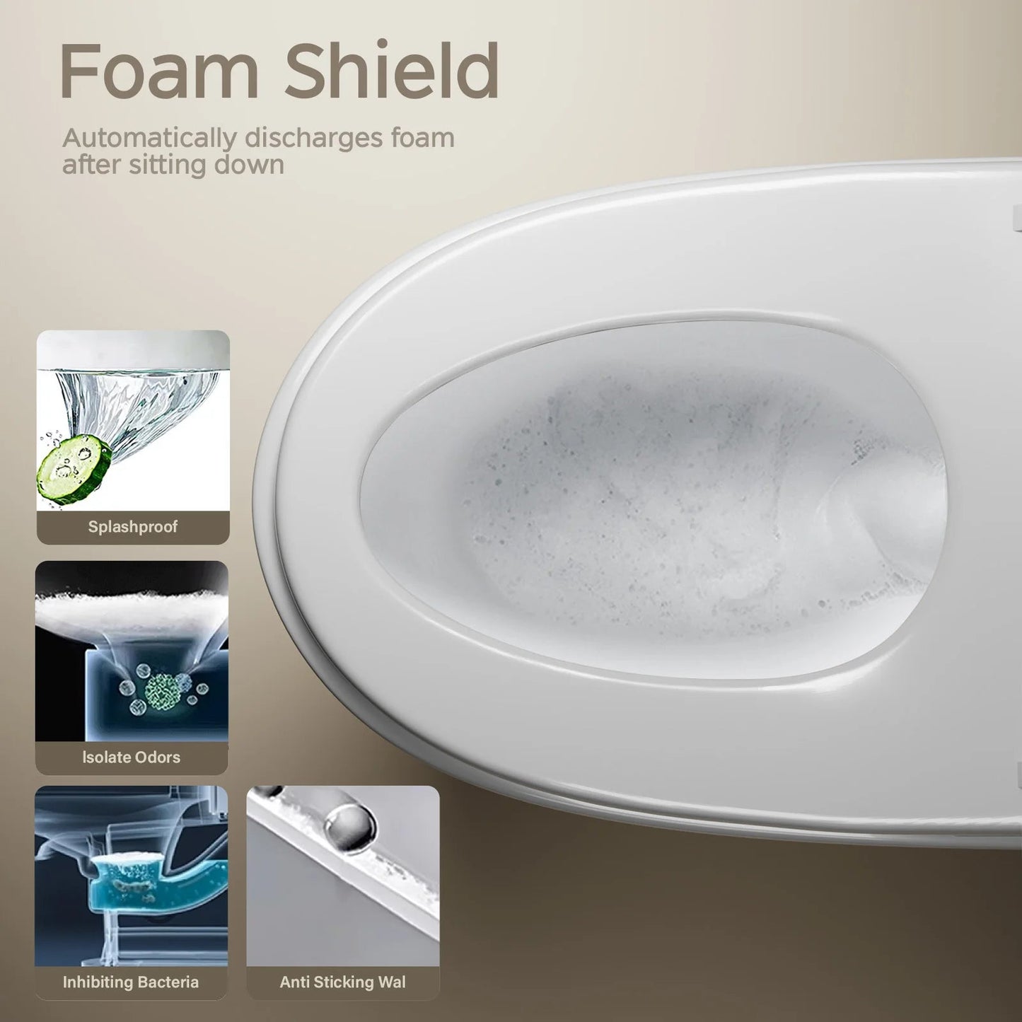 Smart Toilet with Bidet, Heated Seat, Warm Air Dryer, Auto Flush, Remote Control, LED Display, Luxury One-Piece Elongated Toilet DealNede