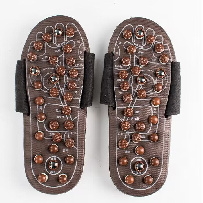 Home women's summer cool slippers indoor home non-slip home couple massage slippers foot acupuncture point foot massage shoes for men DealNede™