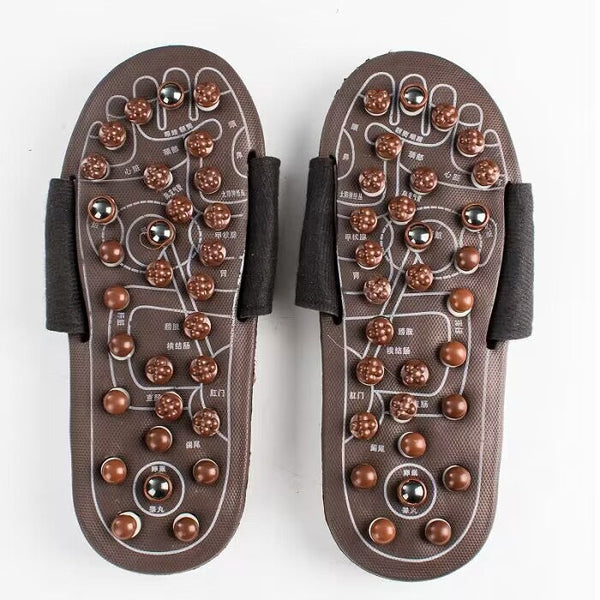 Home women's summer cool slippers indoor home non-slip home couple massage slippers foot acupuncture point foot massage shoes for men DealNede™