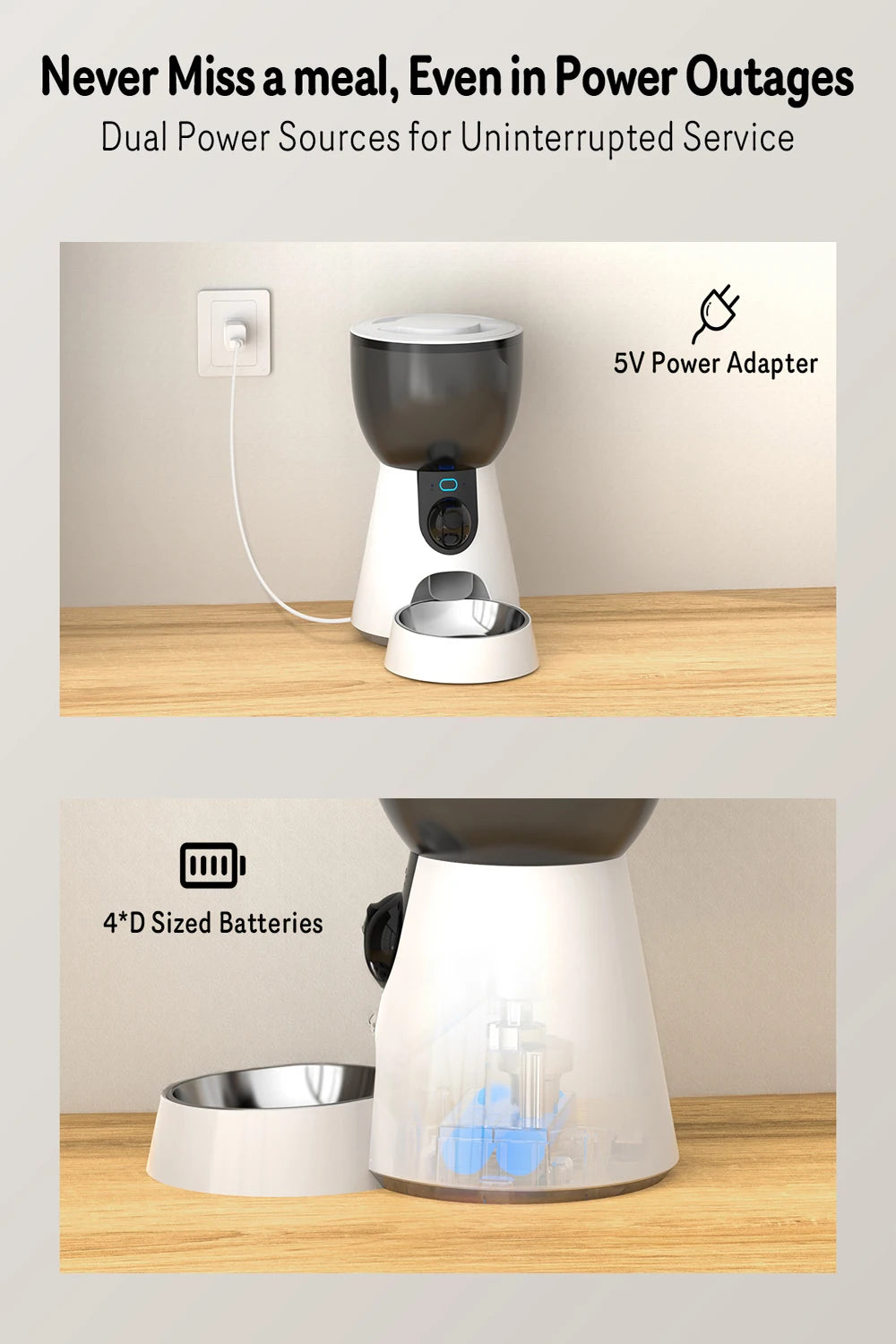 4L Smart Pet Feeder with HD Camera & WiFi – Automatic Cat & Dog Food Dispenser with App Control DealNede
