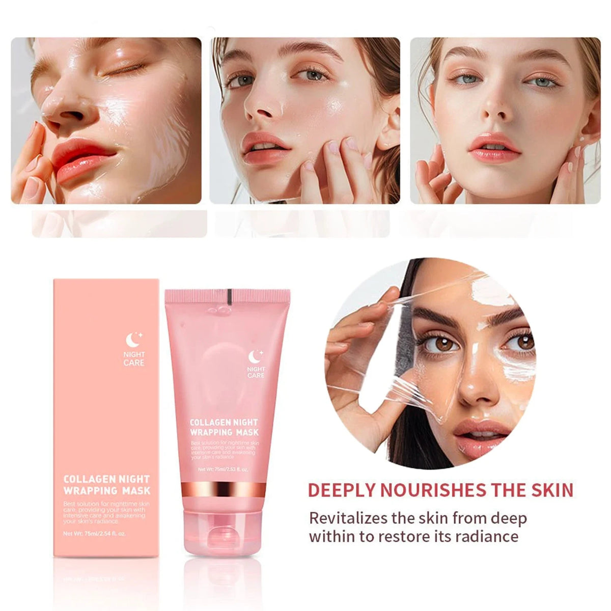 Collagen Peel-Off Face Mask Hydrating Firming Brightening Skin Care DealNede