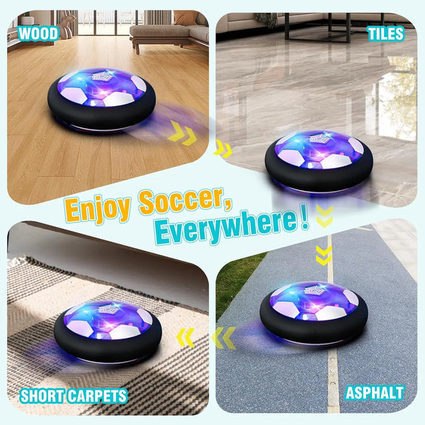 Hover Soccer Ball Kids Toy With Protective Foam Bumper And Colorful LED Lights ForBoys And Girls  (Battery supply)