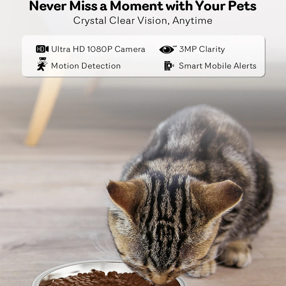 4L Smart Pet Feeder with HD Camera & WiFi – Automatic Cat & Dog Food Dispenser with App Control DealNede