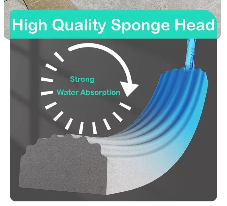 Handheld Mop Multifunctional Small Desktop Mop Handheld Hands-free Washing Sponge Kitchen Hands Free Sponge Absorbs Water Mop DealNede™