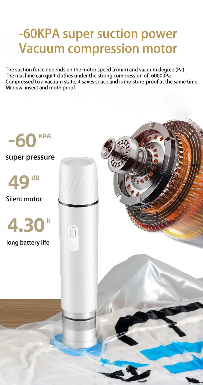 Portable Electric Vacuum Sealer Pump – Handheld Food Saver for Fresh Storage, Freezer & Travel Bags DealNede
