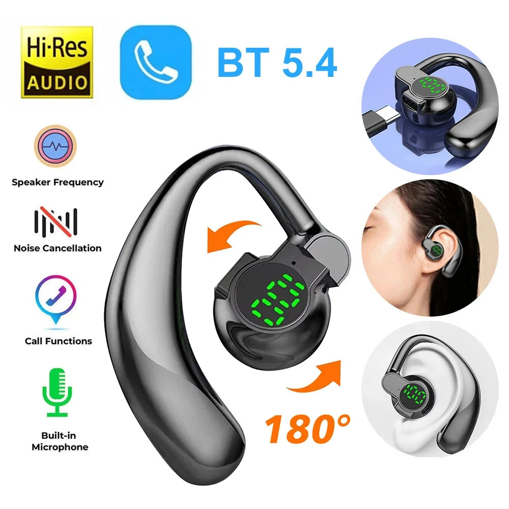 Bluetooth 5.4 Wireless Headset Noise Reduction Sports Earphones DealNede™