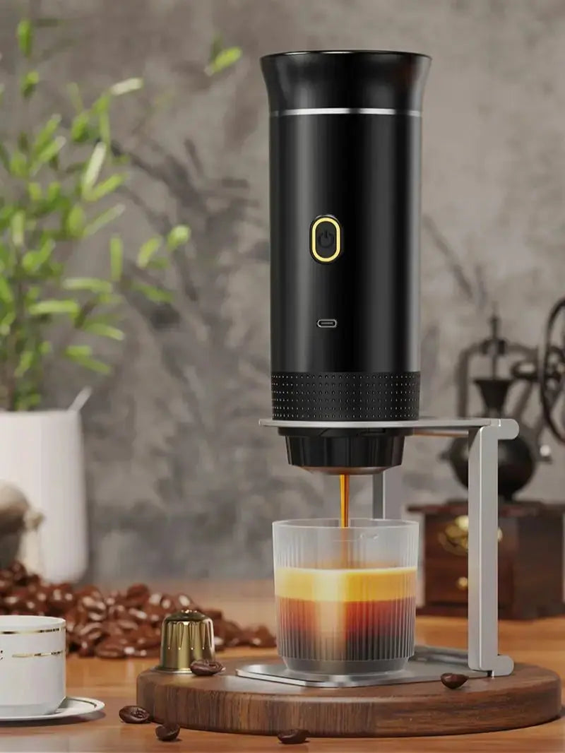 Portable Wireless 20‑Bar Espresso Maker – 3‑in‑1 Capsule & Ground Coffee Machine for Car, Home, Camping & Travel DealNede