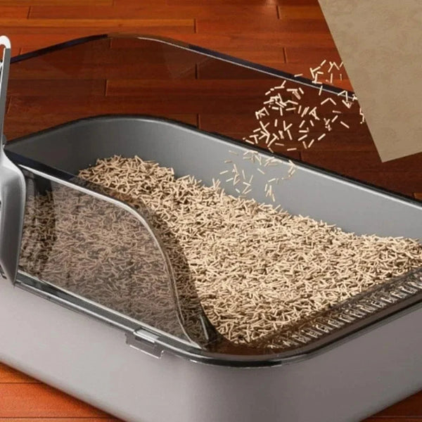 Easy Clean Cat Toilet Box with Scoop Semi Enclosed High Fence DealNede™