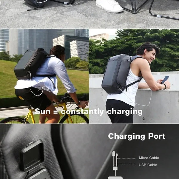 Solar Panel Backpack – Smart USB Anti-Theft Laptop Bag DealNede™