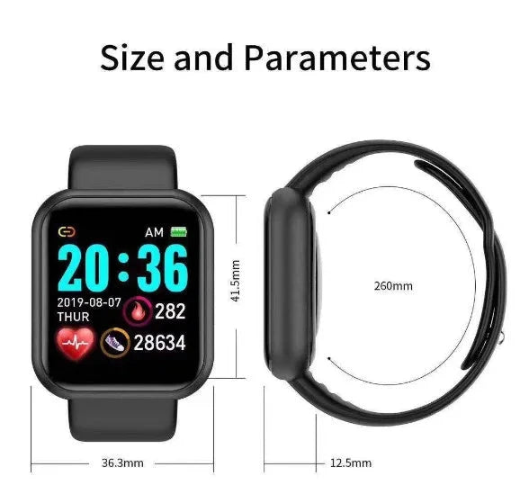 Y68 Smart Watch Heart Rate Oxygen Blood Pressure Monitor DealNede™
