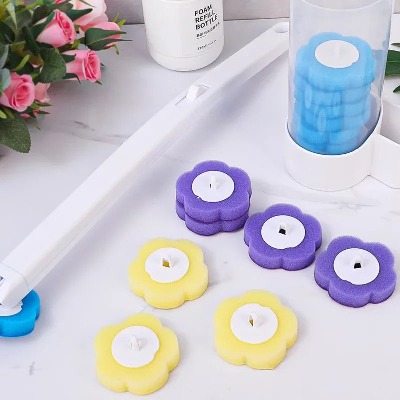 6-60PCS Disposable Toilet Brush Heads Bathroom Replacement Sponges Head Toilet Cleaning Brush Refills No Dead Angle Brush Heads DealNede™