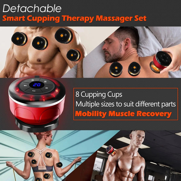 Electric Cupping Massager 8 Cups EMS Gua Sha Fat Burner Device DealNede™