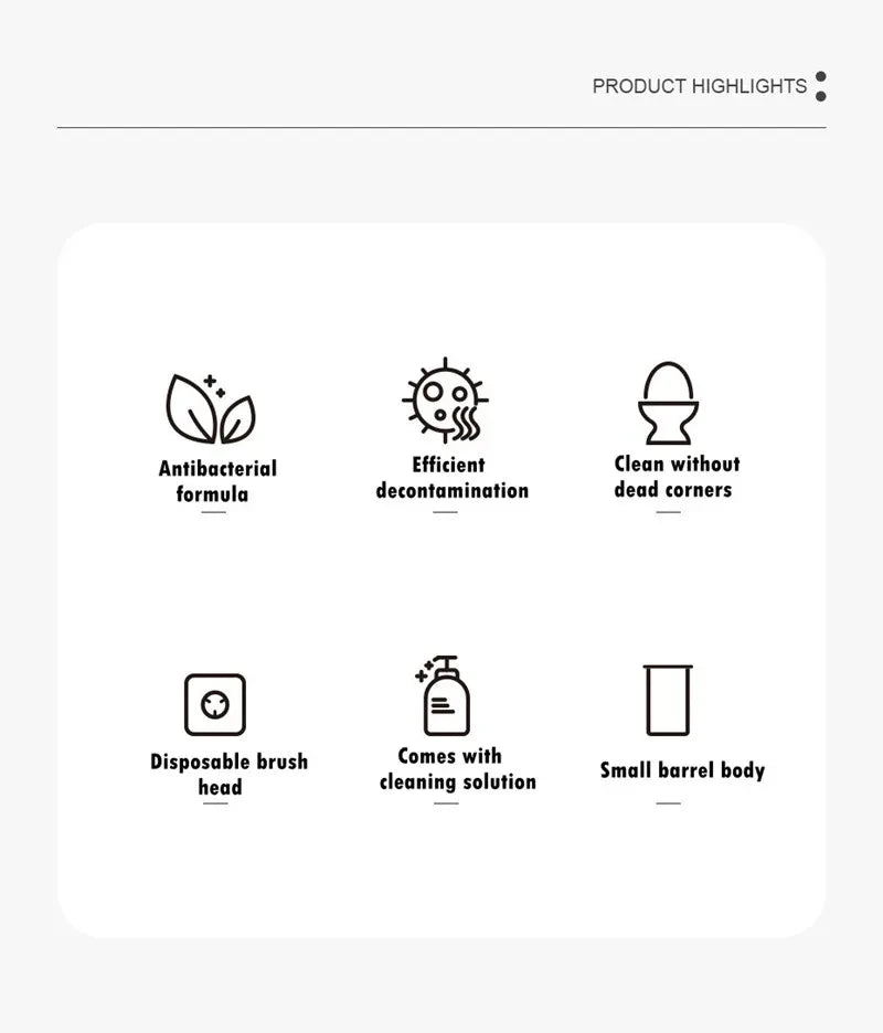 1SET White Disposable Toilet Brush Cleaner With Long Handle With Replaceable Brush Head Cleaning Brush Bathroom Accessories DealNede™