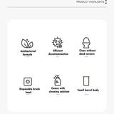 1SET White Disposable Toilet Brush Cleaner With Long Handle With Replaceable Brush Head Cleaning Brush Bathroom Accessories DealNede™