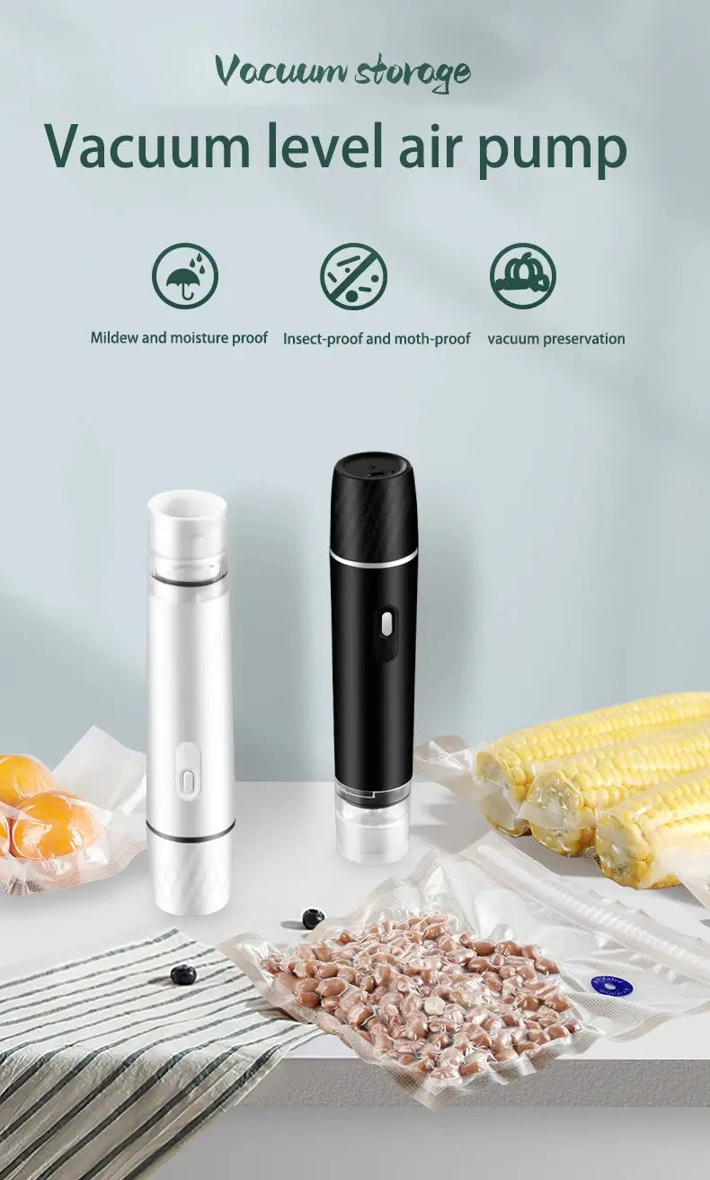 Portable Electric Vacuum Sealer Pump – Handheld Food Saver for Fresh Storage, Freezer & Travel Bags DealNede