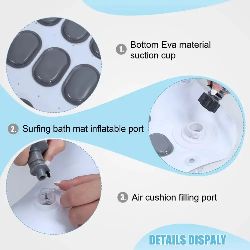 🛁 Home‑Spa Bubble Bath Mat – Electric, Non‑Slip Massage Mat with Remote Control & Pillow DealNede