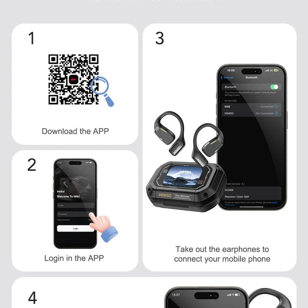 MINISO M98 Translator Earphone AI Wireless Headphones DealNede™