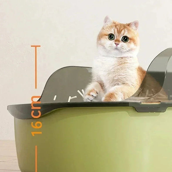 Easy Clean Cat Toilet Box Semi Enclosed High Fence Litter Tray DealNede™