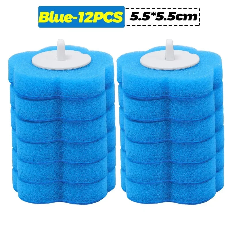 6-60PCS Disposable Toilet Brush Heads Bathroom Replacement Sponges Head Toilet Cleaning Brush Refills No Dead Angle Brush Heads DealNede™