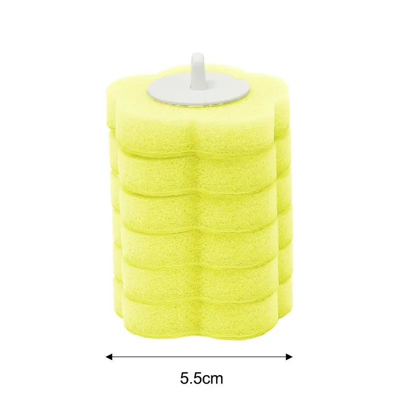 6-60PCS Disposable Toilet Brush Heads Bathroom Replacement Sponges Head Toilet Cleaning Brush Refills No Dead Angle Brush Heads DealNede™