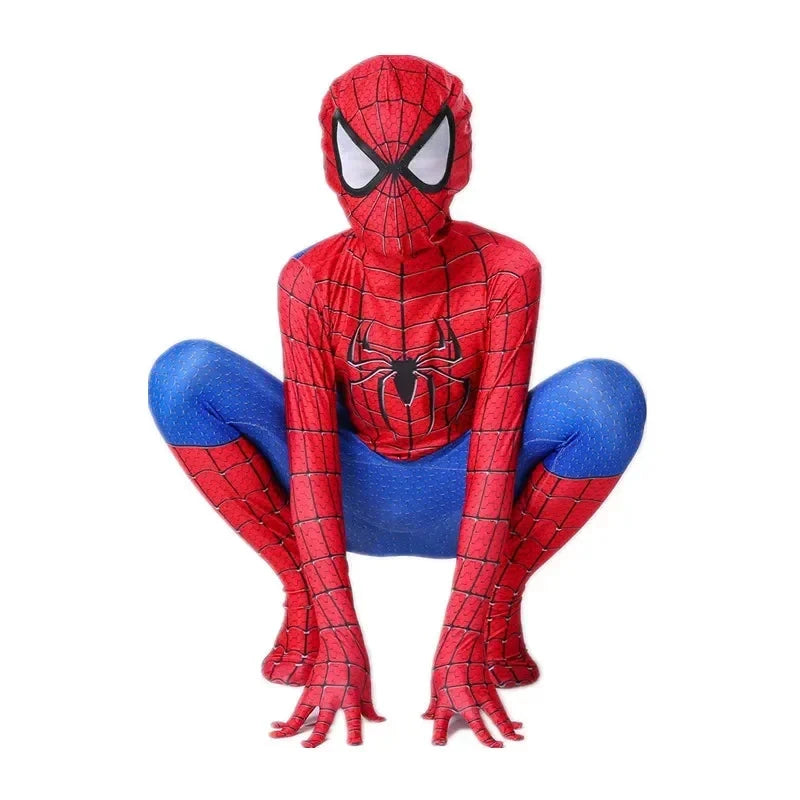 Kids Superhero Spider Costume Spandex Jumpsuit Halloween Suit DealNede™