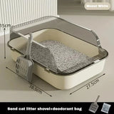 Easy Clean Cat Toilet Box Semi Enclosed High Fence Litter Tray DealNede™