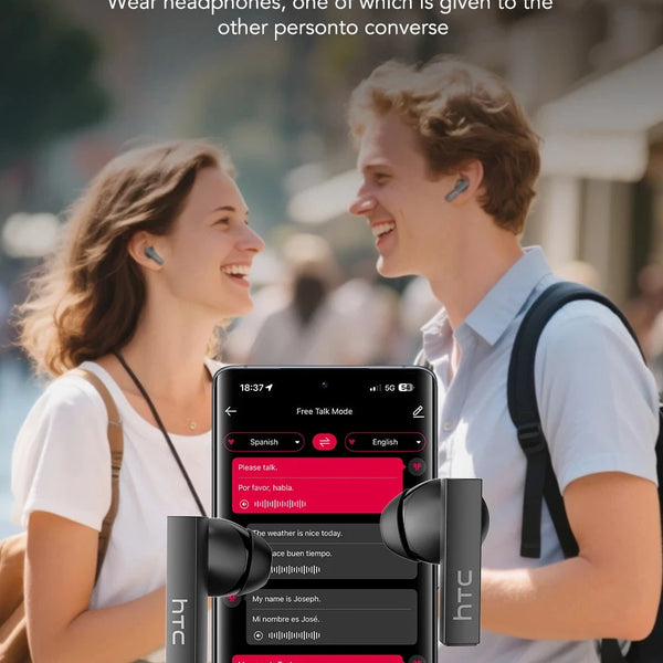 HTC NE40 Earphones – Bluetooth V6 TWS AI Translator Headphones DealNede™