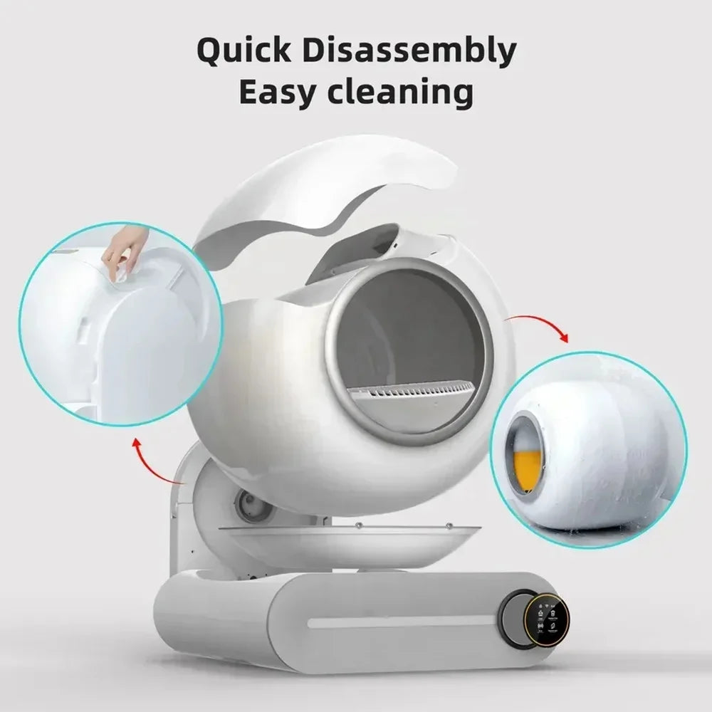 Automatic Self-Cleaning Cat Litter Box – 65L Large Smart Litter Box with Odor Control DealNede