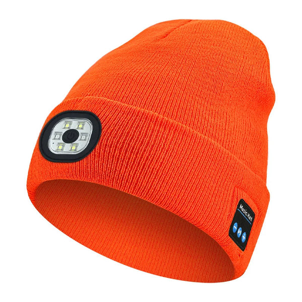 Night Run Marathon Night Fishing Bluetooth LED Light Warm Cap USB Rechargeable Music Knitted Cap 3 Gear Light Adjustment Cap DealNede™