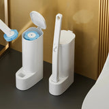 1SET White Disposable Toilet Brush Cleaner With Long Handle With Replaceable Brush Head Cleaning Brush Bathroom Accessories DealNede™