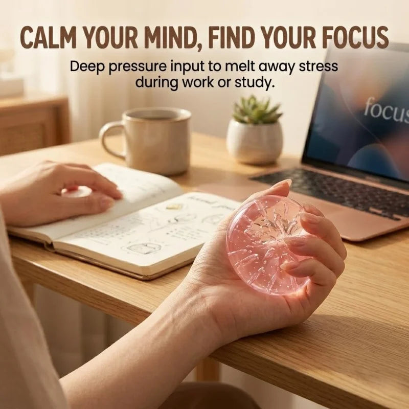 Handmade Coconut Oil Squishy Ball Slow Rising Fidget Stress Ball Clear Jelly Sensory Ball Soft Stress Relief Toy for Adults