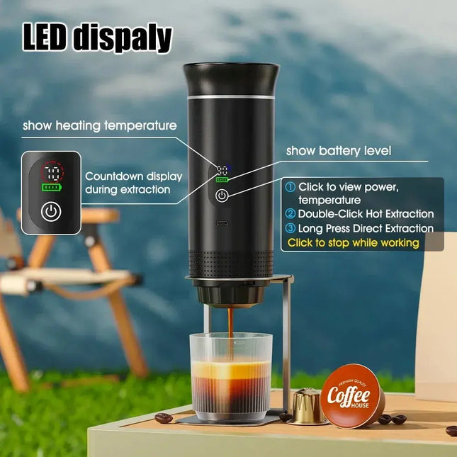 Portable 3 in 1 Espresso Machine compact travel design