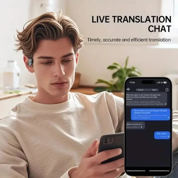 AI Translator Headphones Bluetooth 5.3 144-Language Earbuds DealNede™