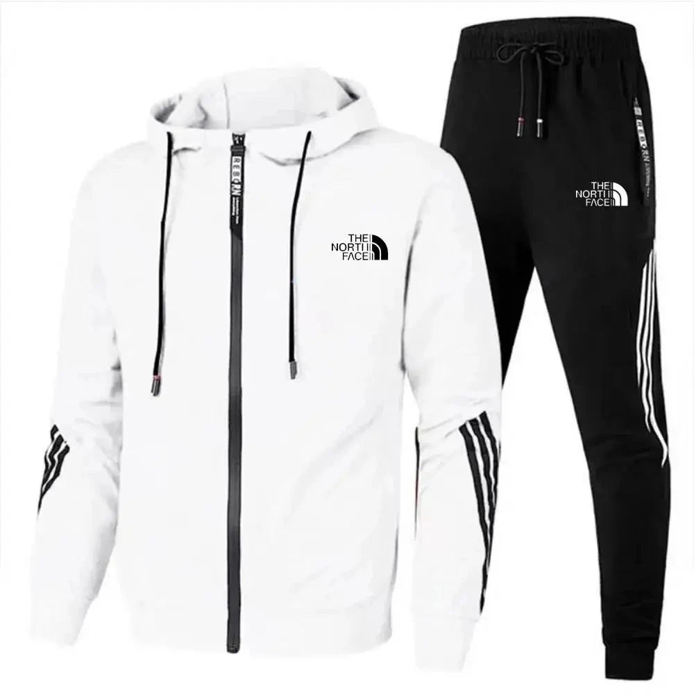 2025Men's Suit Two-Piece Tracksuit Casual Sports Jacket+Trousers Harajuku Spring And Autumn Hoodie Sportswear DealNede™