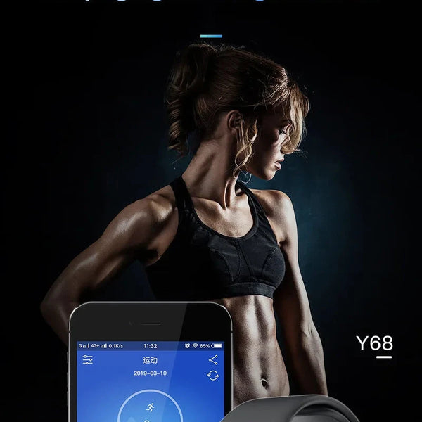 Y68 Smart Watch Heart Rate Oxygen Blood Pressure Monitor DealNede™