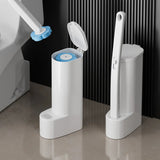 1SET White Disposable Toilet Brush Cleaner With Long Handle With Replaceable Brush Head Cleaning Brush Bathroom Accessories DealNede™