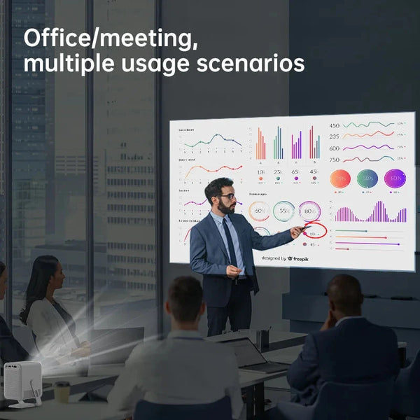 Yinzam HY600 Interactive Protable Projector 300ANSI BT5.0 WiFi Video Projector with Auto Focus Keystone for Meeting Education DealNede™