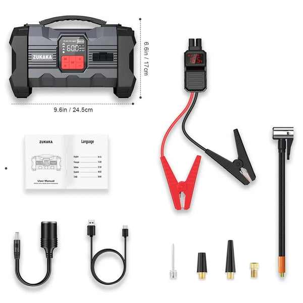 26800mAh Jump Starter with Air Compressor and Power Bank DealNede™