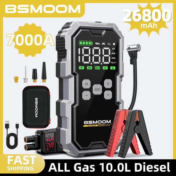 26800mAh Jump Starter with Air Compressor and Power Bank DealNede™
