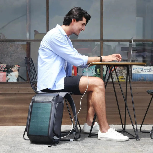 Solar Panel Backpack – Smart USB Anti-Theft Laptop Bag DealNede™