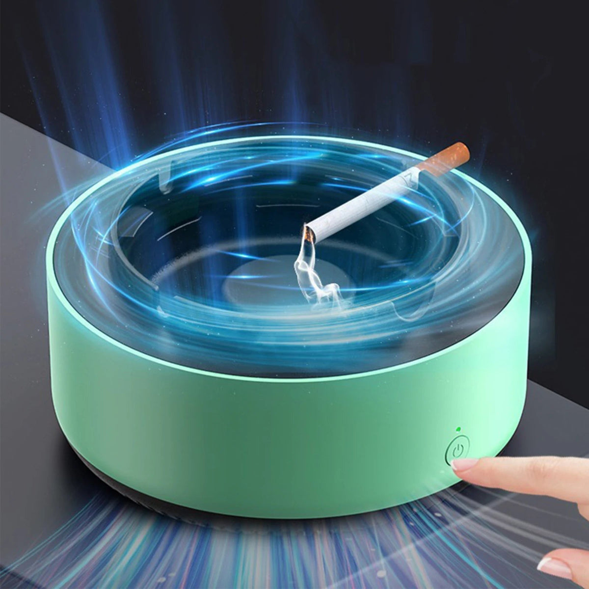 Smart Ashtray Air Purifier,Remove Secondhand Smoke and Tobacco Odor Instantly,Batteries Not Included, Ring Aromatherapy Tablets DealNede™
